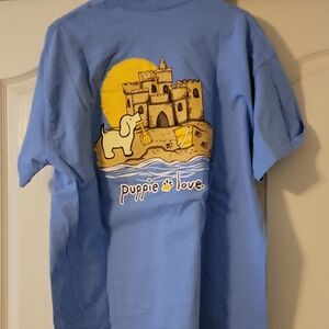 Puppie Love Blue Short Sleeve Tee